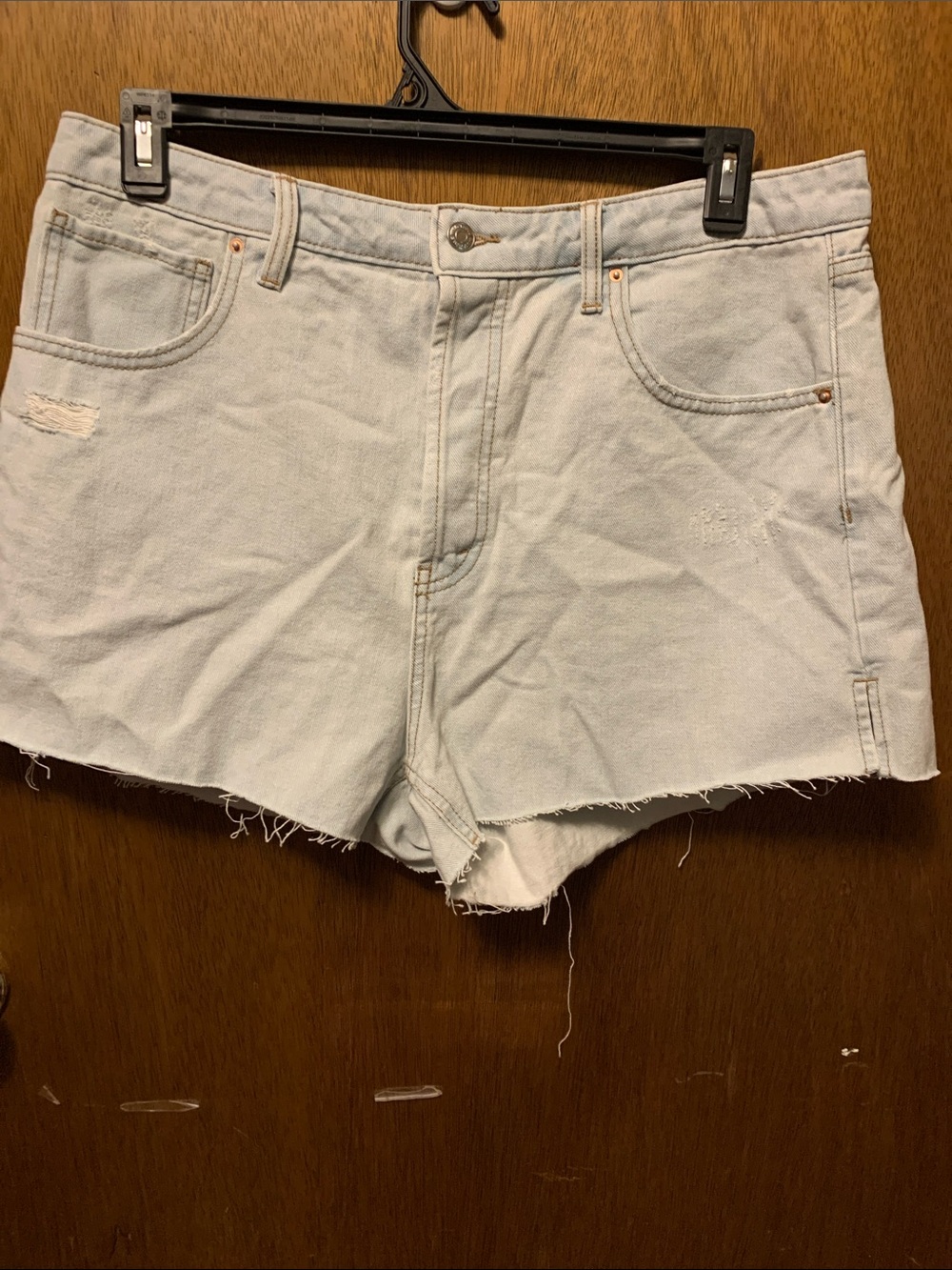 wild fable Light Wash Frayed Hem Denim Shorts